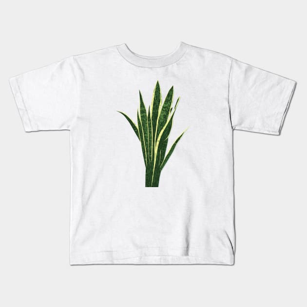 Snake Plant Kids T-Shirt by jamesboast